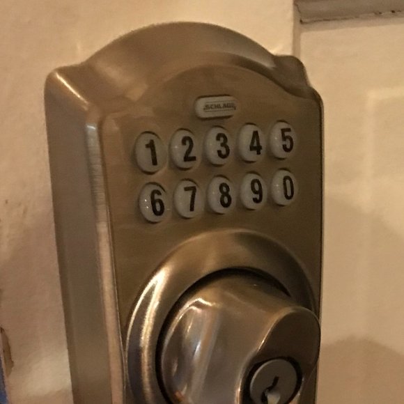 Schlage BE365VCAM619 Camelot Keypad Deadbolt - Satin Nickel - Picture 3 of 4